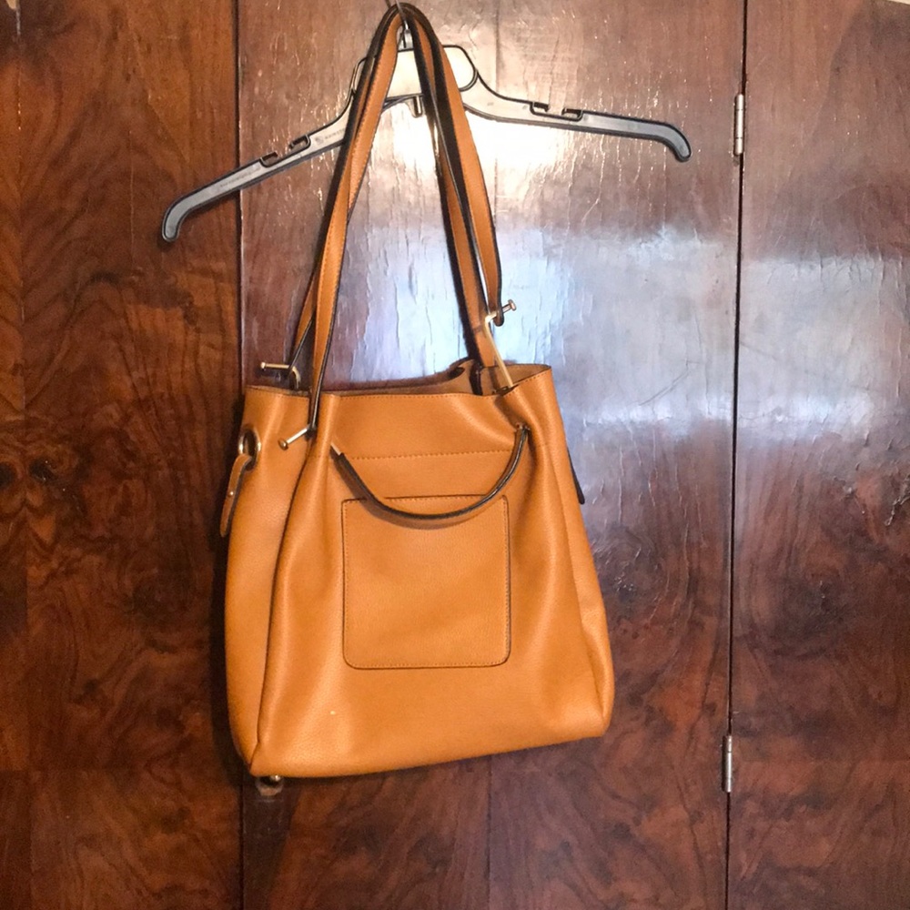 Sondra Roberts Squared Faux Leather Purse